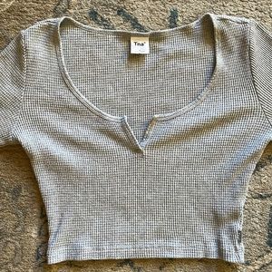 Aritzia TNA Waffle Scoopneck Longsleeve